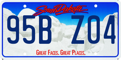 SD license plate 95BZ04