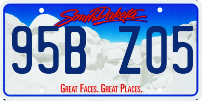 SD license plate 95BZ05