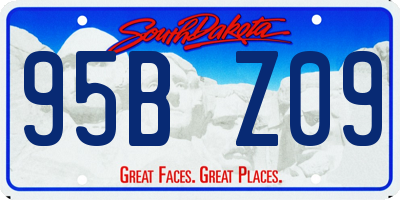 SD license plate 95BZ09