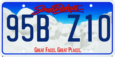 SD license plate 95BZ10