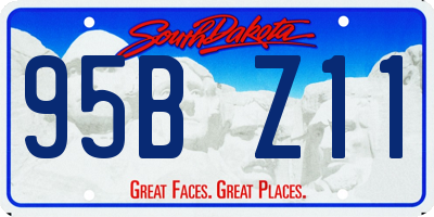 SD license plate 95BZ11