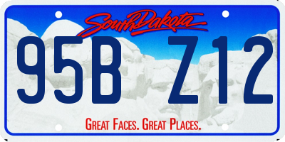 SD license plate 95BZ12