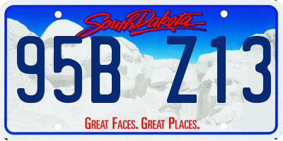 SD license plate 95BZ13