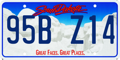 SD license plate 95BZ14