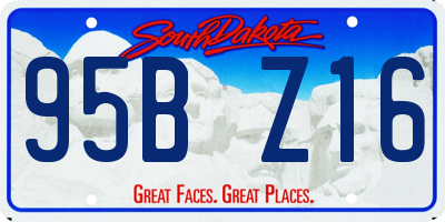 SD license plate 95BZ16