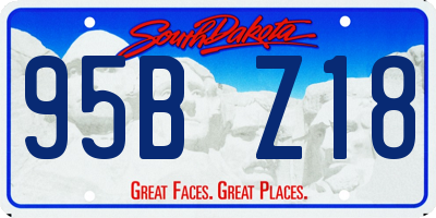 SD license plate 95BZ18