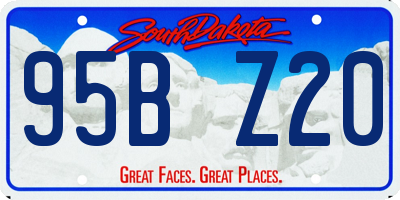 SD license plate 95BZ20