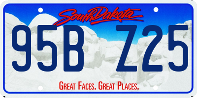 SD license plate 95BZ25