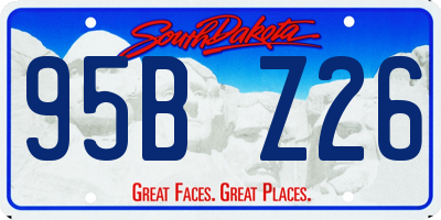 SD license plate 95BZ26
