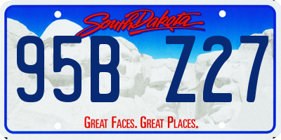 SD license plate 95BZ27