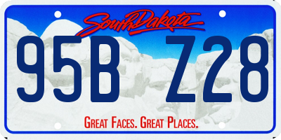 SD license plate 95BZ28