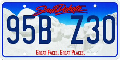 SD license plate 95BZ30