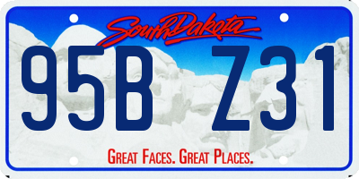 SD license plate 95BZ31