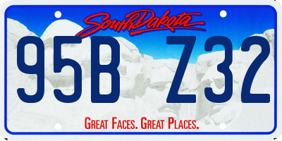 SD license plate 95BZ32