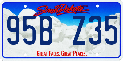 SD license plate 95BZ35