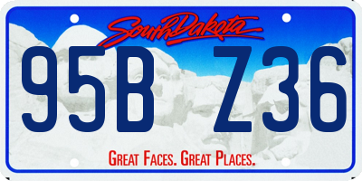 SD license plate 95BZ36