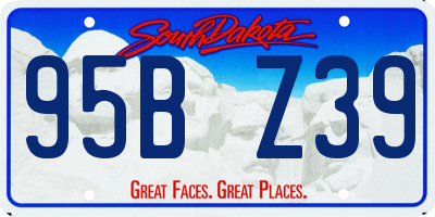 SD license plate 95BZ39