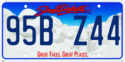 SD license plate 95BZ44