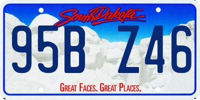 SD license plate 95BZ46
