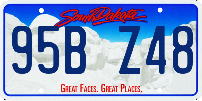 SD license plate 95BZ48