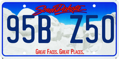 SD license plate 95BZ50