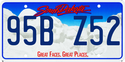 SD license plate 95BZ52