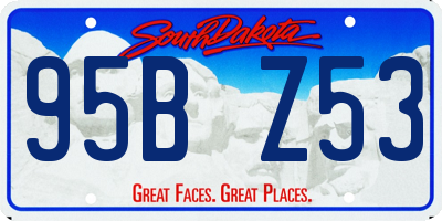 SD license plate 95BZ53