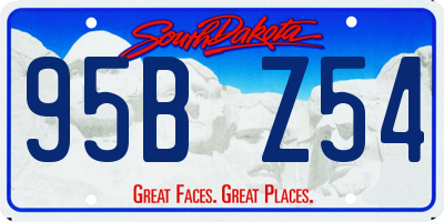 SD license plate 95BZ54