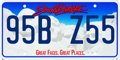 SD license plate 95BZ55