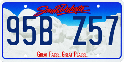 SD license plate 95BZ57