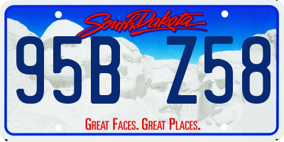 SD license plate 95BZ58