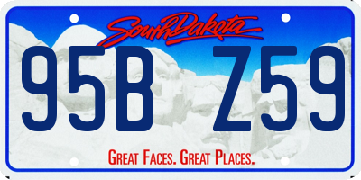 SD license plate 95BZ59