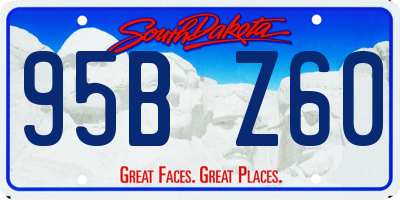 SD license plate 95BZ60