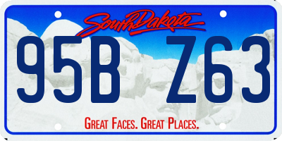 SD license plate 95BZ63