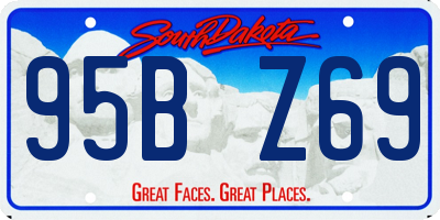 SD license plate 95BZ69