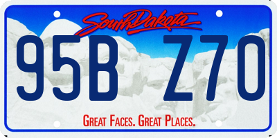 SD license plate 95BZ70