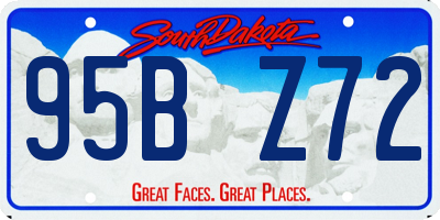 SD license plate 95BZ72