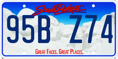SD license plate 95BZ74