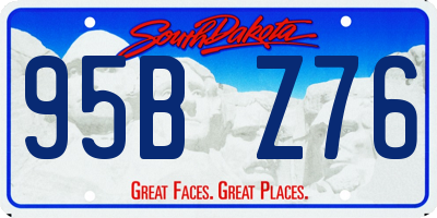 SD license plate 95BZ76