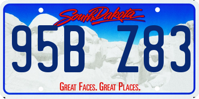 SD license plate 95BZ83