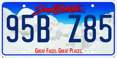 SD license plate 95BZ85