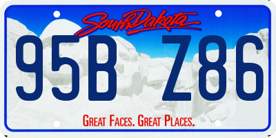 SD license plate 95BZ86