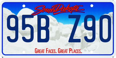 SD license plate 95BZ90