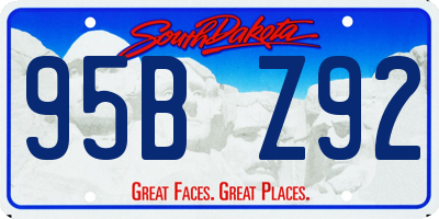 SD license plate 95BZ92