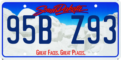 SD license plate 95BZ93