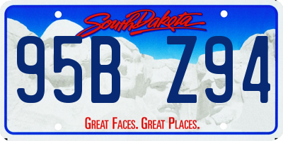 SD license plate 95BZ94