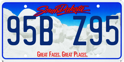 SD license plate 95BZ95