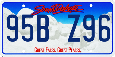 SD license plate 95BZ96