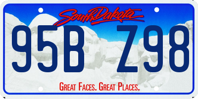 SD license plate 95BZ98