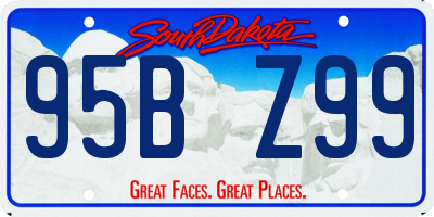SD license plate 95BZ99